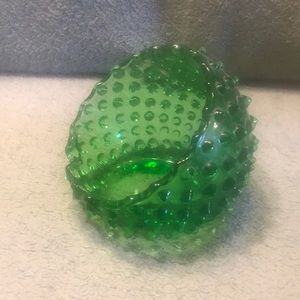 1960’s Fenton green glass dish